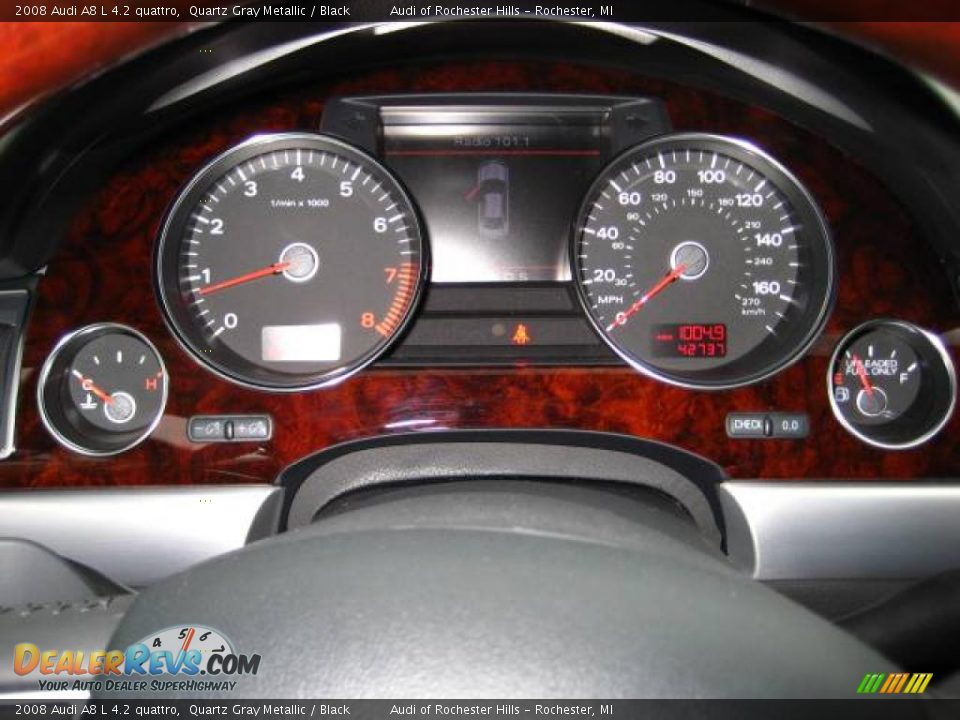 2008 Audi A8 L 4.2 quattro Quartz Gray Metallic / Black Photo #23