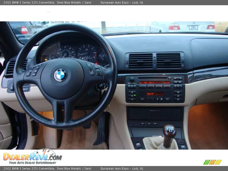 2002 BMW 3 Series 325i Convertible Steel Blue Metallic / Sand Photo #14