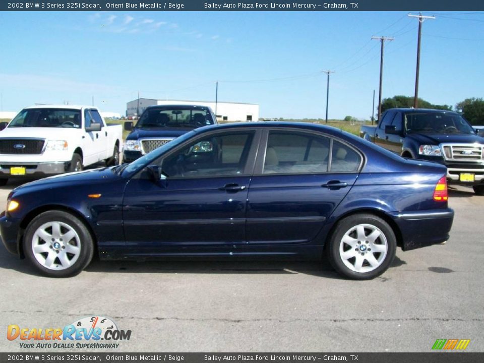 2002 BMW 3 Series 325i Sedan Orient Blue Metallic / Beige Photo #2