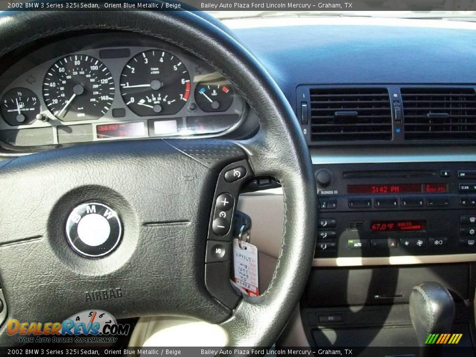 2002 BMW 3 Series 325i Sedan Orient Blue Metallic / Beige Photo #3