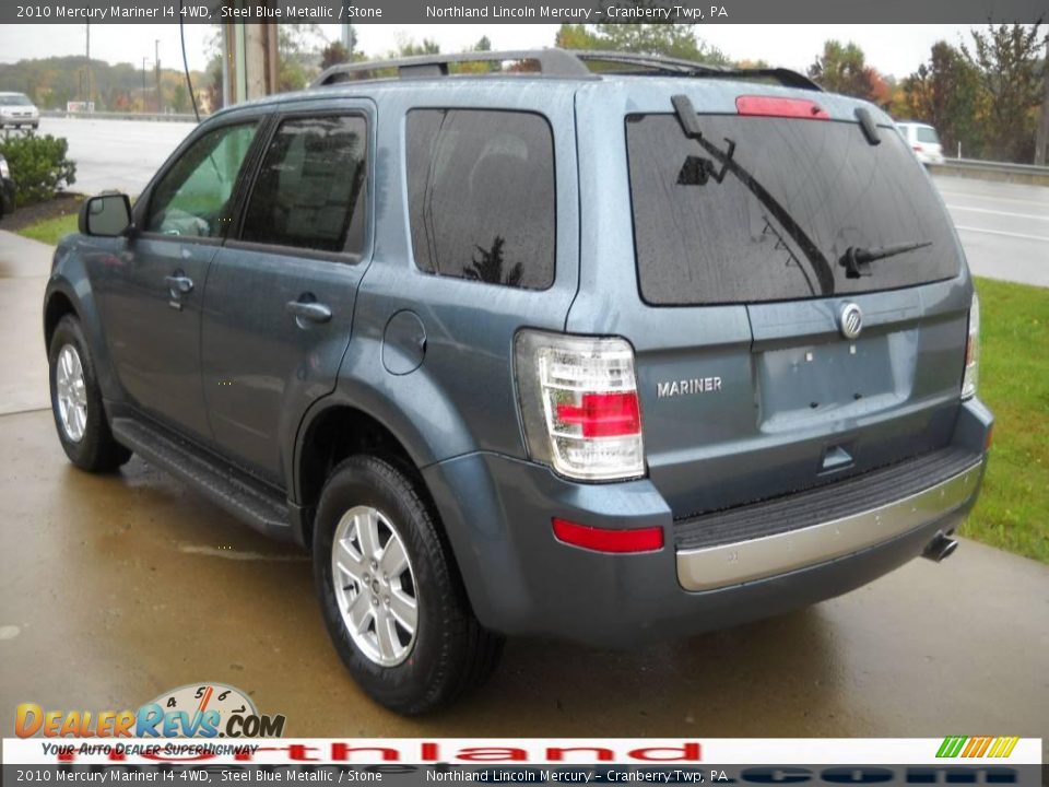 2010 Mercury Mariner I4 4WD Steel Blue Metallic / Stone Photo #4