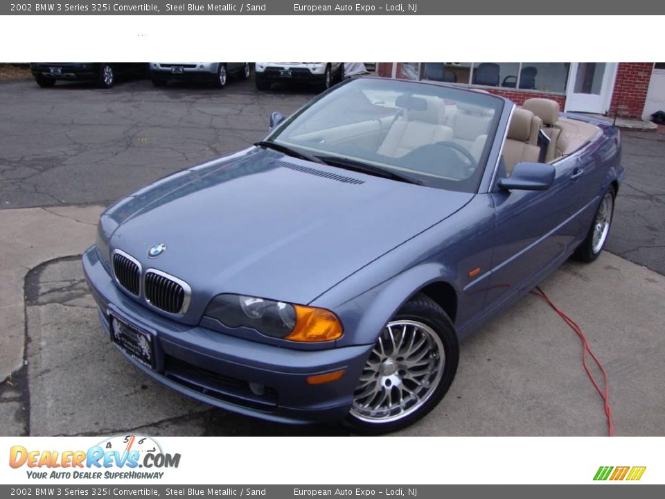 2002 BMW 3 Series 325i Convertible Steel Blue Metallic / Sand Photo #19