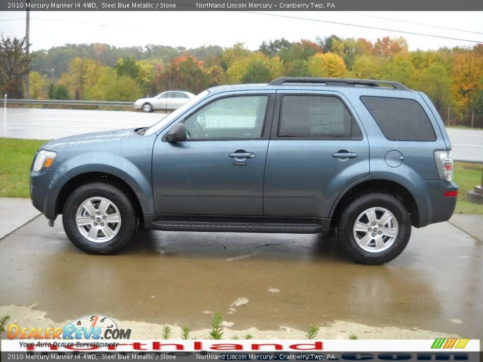 2010 Mercury Mariner I4 4WD Steel Blue Metallic / Stone Photo #5