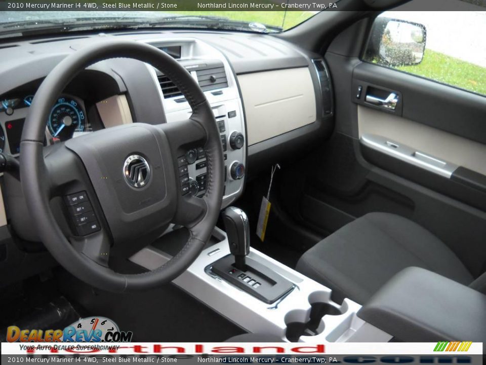 2010 Mercury Mariner I4 4WD Steel Blue Metallic / Stone Photo #7