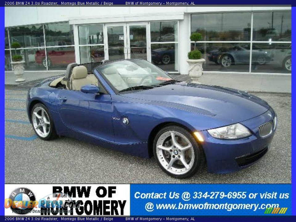 2006 BMW Z4 3.0si Roadster Montego Blue Metallic / Beige Photo #1