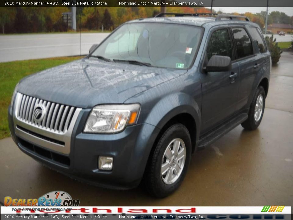 2010 Mercury Mariner I4 4WD Steel Blue Metallic / Stone Photo #12