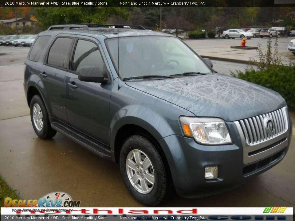 2010 Mercury Mariner I4 4WD Steel Blue Metallic / Stone Photo #14