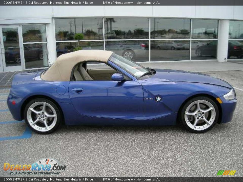 2006 BMW Z4 3.0si Roadster Montego Blue Metallic / Beige Photo #11