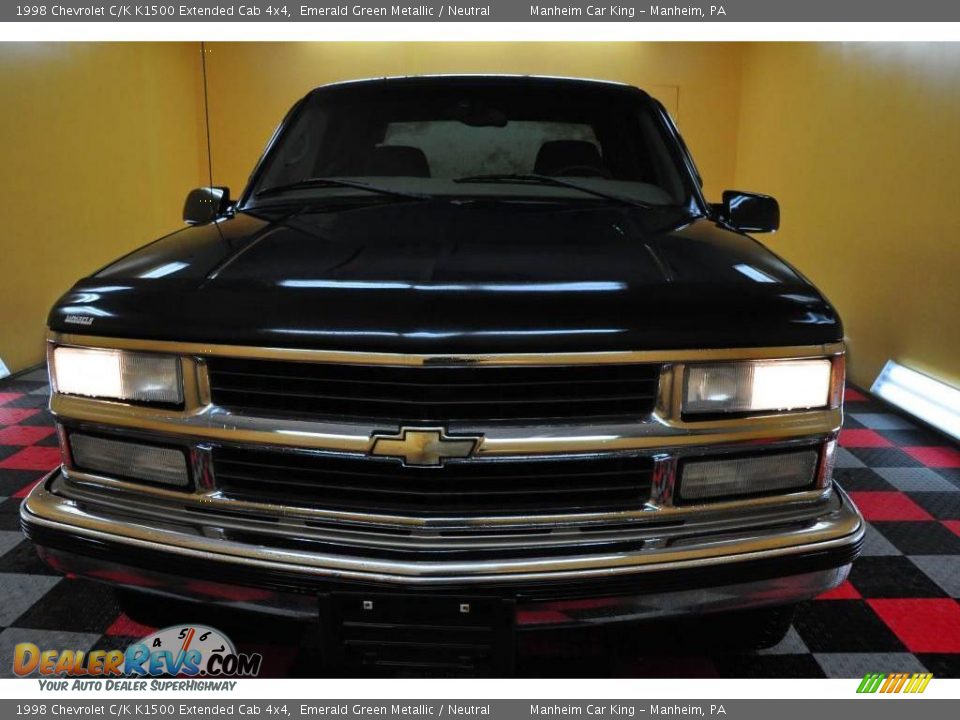1998 Chevrolet C/K K1500 Extended Cab 4x4 Emerald Green Metallic / Neutral Photo #2