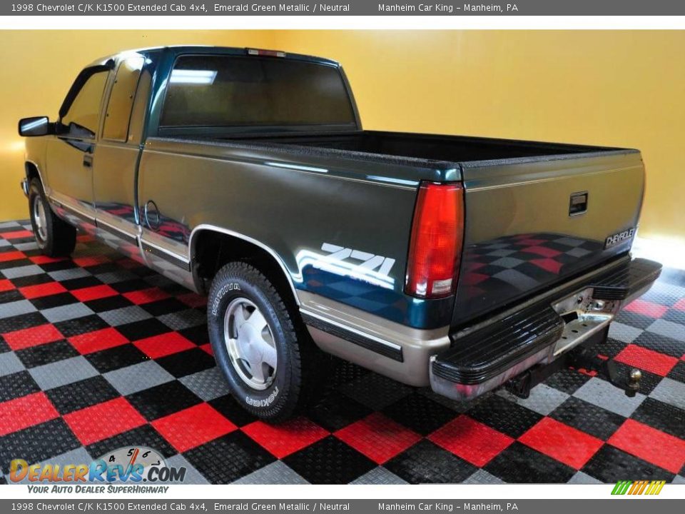 1998 Chevrolet C/K K1500 Extended Cab 4x4 Emerald Green Metallic / Neutral Photo #4