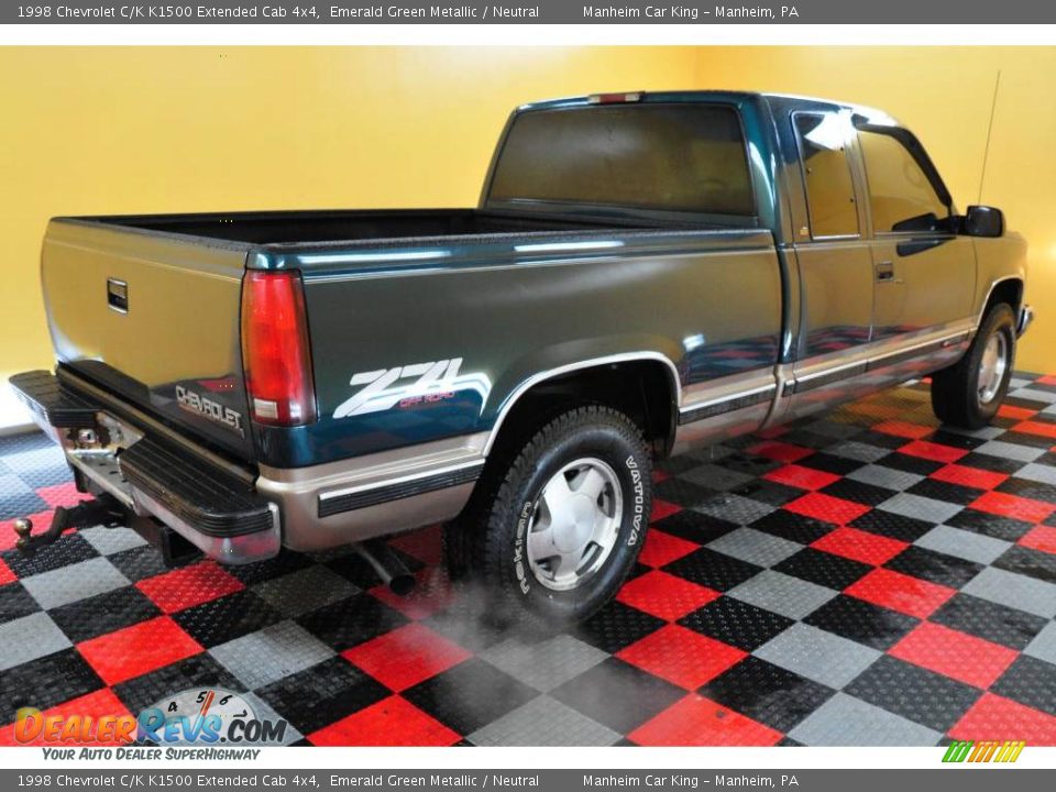 1998 Chevrolet C/K K1500 Extended Cab 4x4 Emerald Green Metallic / Neutral Photo #6