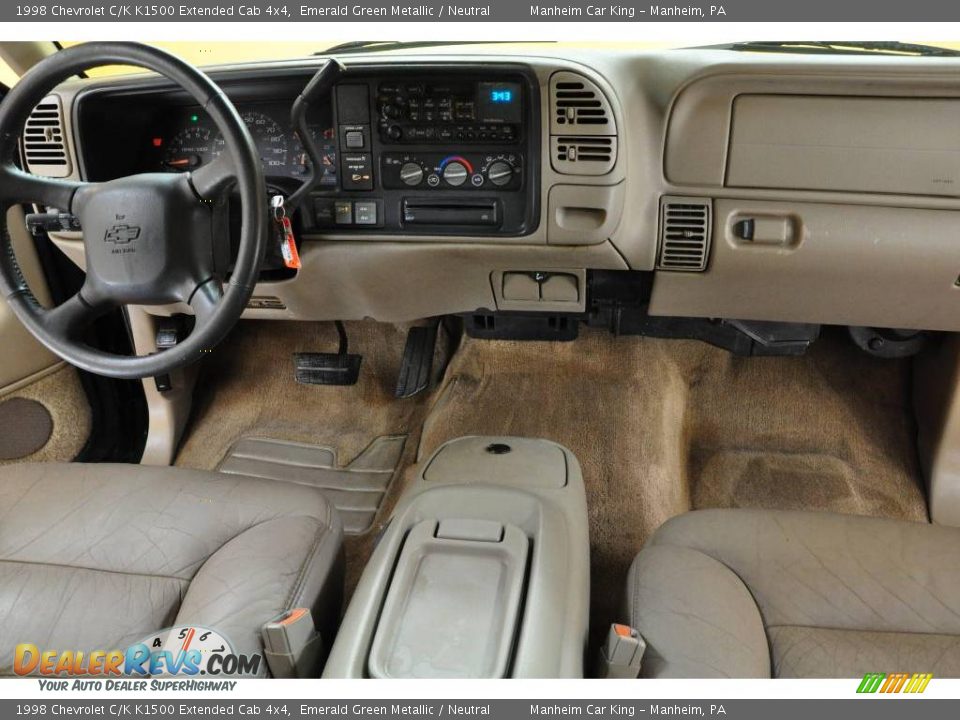 1998 Chevrolet C/K K1500 Extended Cab 4x4 Emerald Green Metallic / Neutral Photo #7