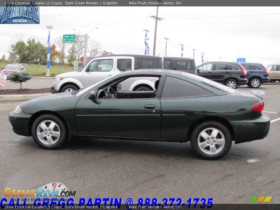 2004 Chevrolet Cavalier LS Coupe Dark Green Metallic / Graphite Photo #1