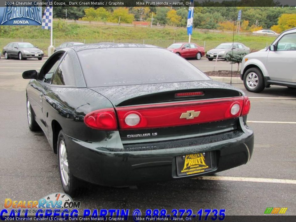 2004 Chevrolet Cavalier LS Coupe Dark Green Metallic / Graphite Photo #2