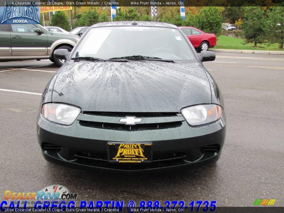 2004 Chevrolet Cavalier LS Coupe Dark Green Metallic / Graphite Photo #4