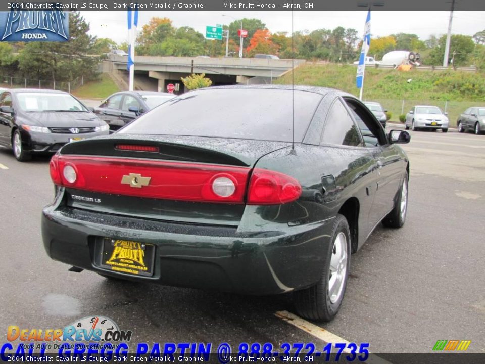2004 Chevrolet Cavalier LS Coupe Dark Green Metallic / Graphite Photo #7