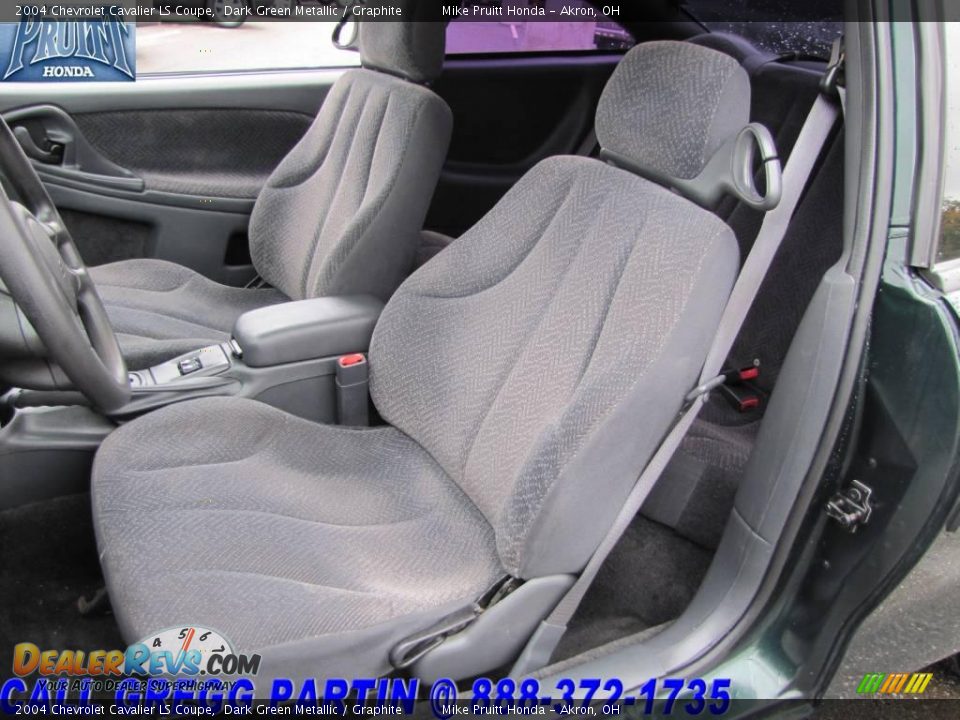 2004 Chevrolet Cavalier LS Coupe Dark Green Metallic / Graphite Photo #11