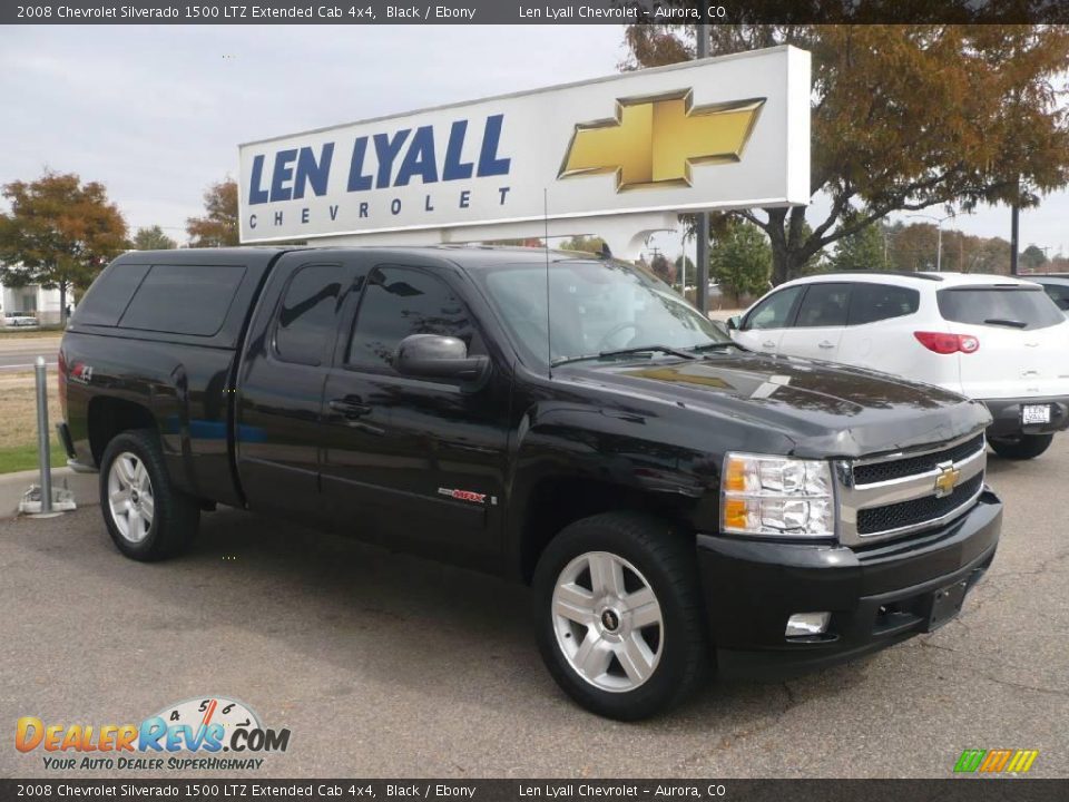 2008 Chevrolet Silverado 1500 LTZ Extended Cab 4x4 Black / Ebony Photo #1