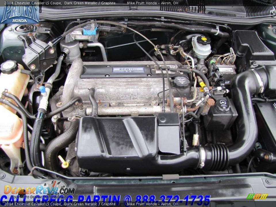 2004 Chevrolet Cavalier LS Coupe Dark Green Metallic / Graphite Photo #21