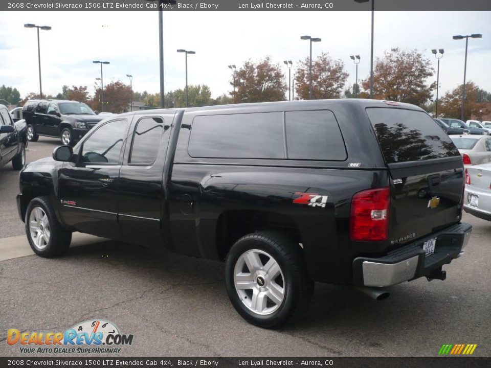 2008 Chevrolet Silverado 1500 LTZ Extended Cab 4x4 Black / Ebony Photo #4