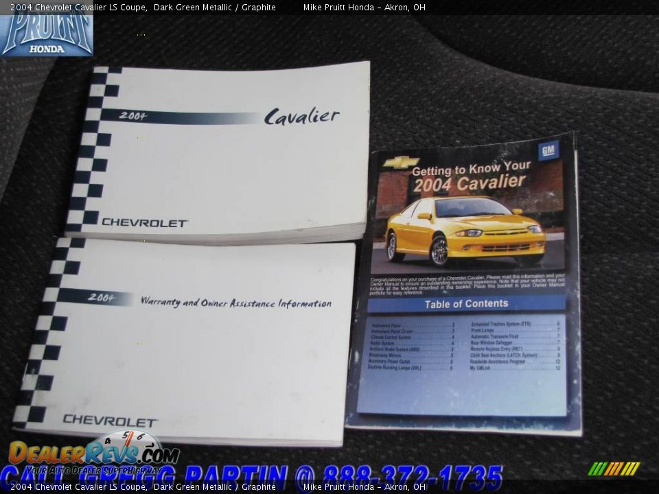 2004 Chevrolet Cavalier LS Coupe Dark Green Metallic / Graphite Photo #24