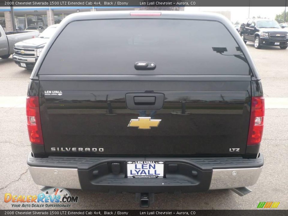 2008 Chevrolet Silverado 1500 LTZ Extended Cab 4x4 Black / Ebony Photo #5