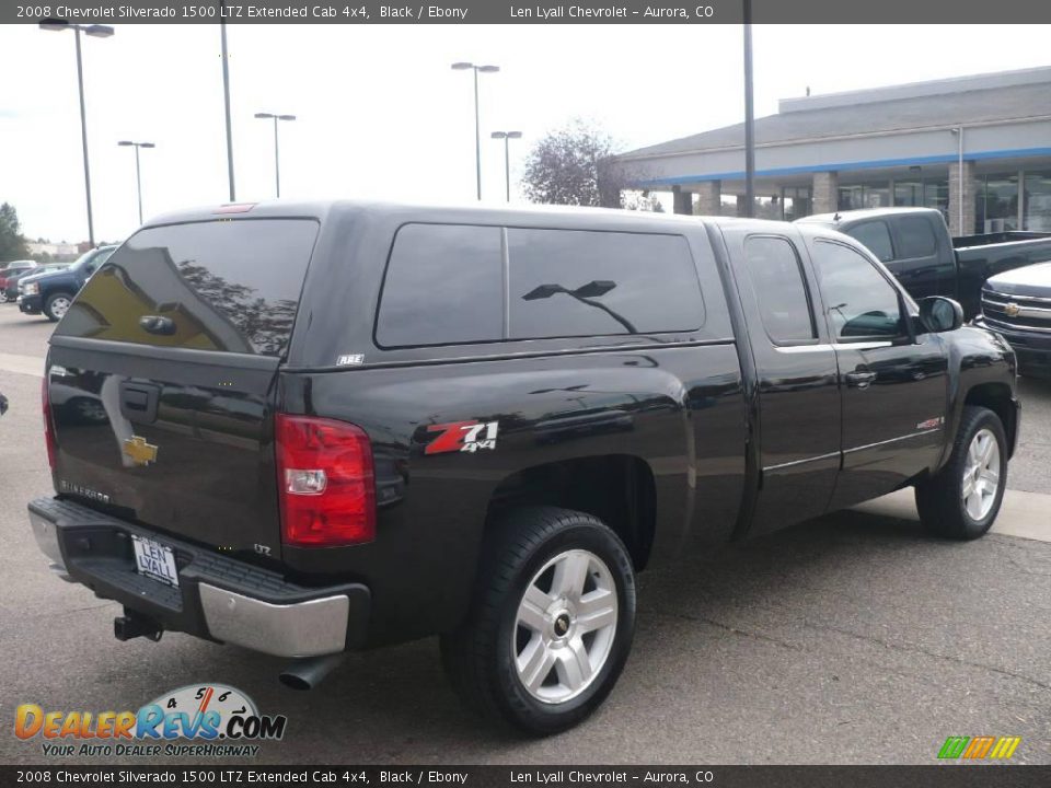 2008 Chevrolet Silverado 1500 LTZ Extended Cab 4x4 Black / Ebony Photo #6