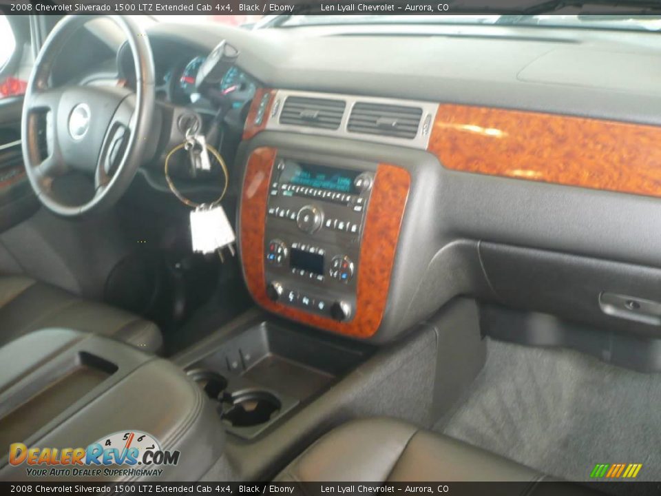 2008 Chevrolet Silverado 1500 LTZ Extended Cab 4x4 Black / Ebony Photo #19