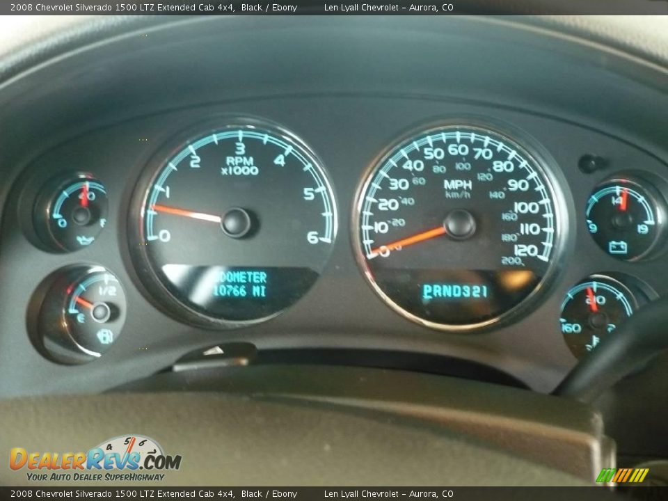 2008 Chevrolet Silverado 1500 LTZ Extended Cab 4x4 Black / Ebony Photo #20