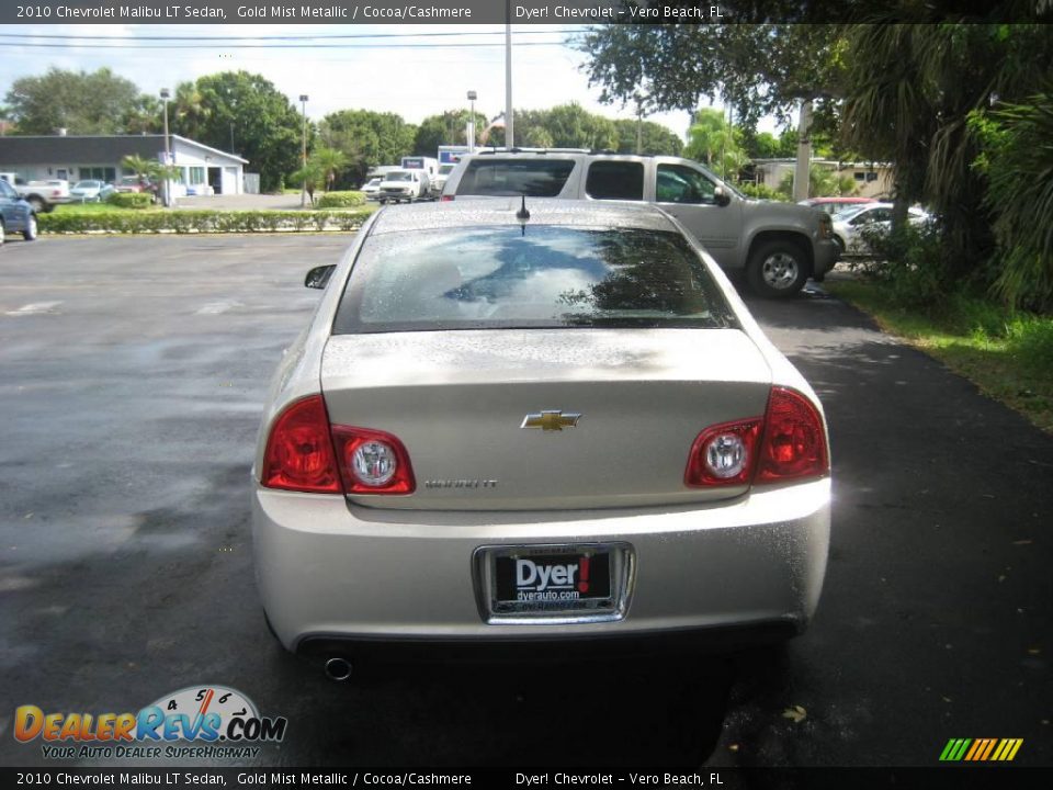 2010 Chevrolet Malibu LT Sedan Gold Mist Metallic / Cocoa/Cashmere Photo #6