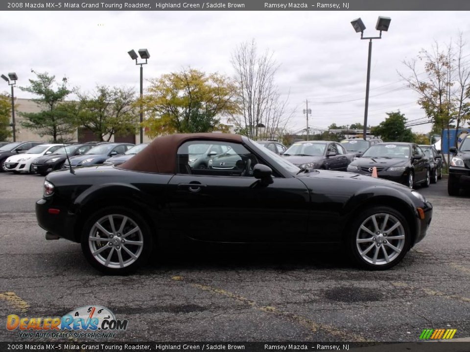 2008 Mazda MX-5 Miata Grand Touring Roadster Highland Green / Saddle Brown Photo #2