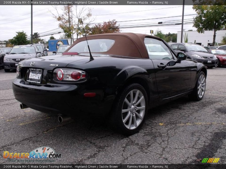 2008 Mazda MX-5 Miata Grand Touring Roadster Highland Green / Saddle Brown Photo #3