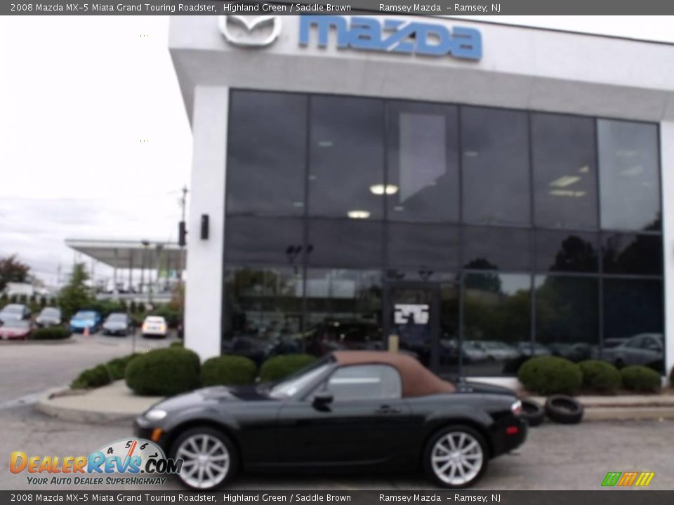 2008 Mazda MX-5 Miata Grand Touring Roadster Highland Green / Saddle Brown Photo #6
