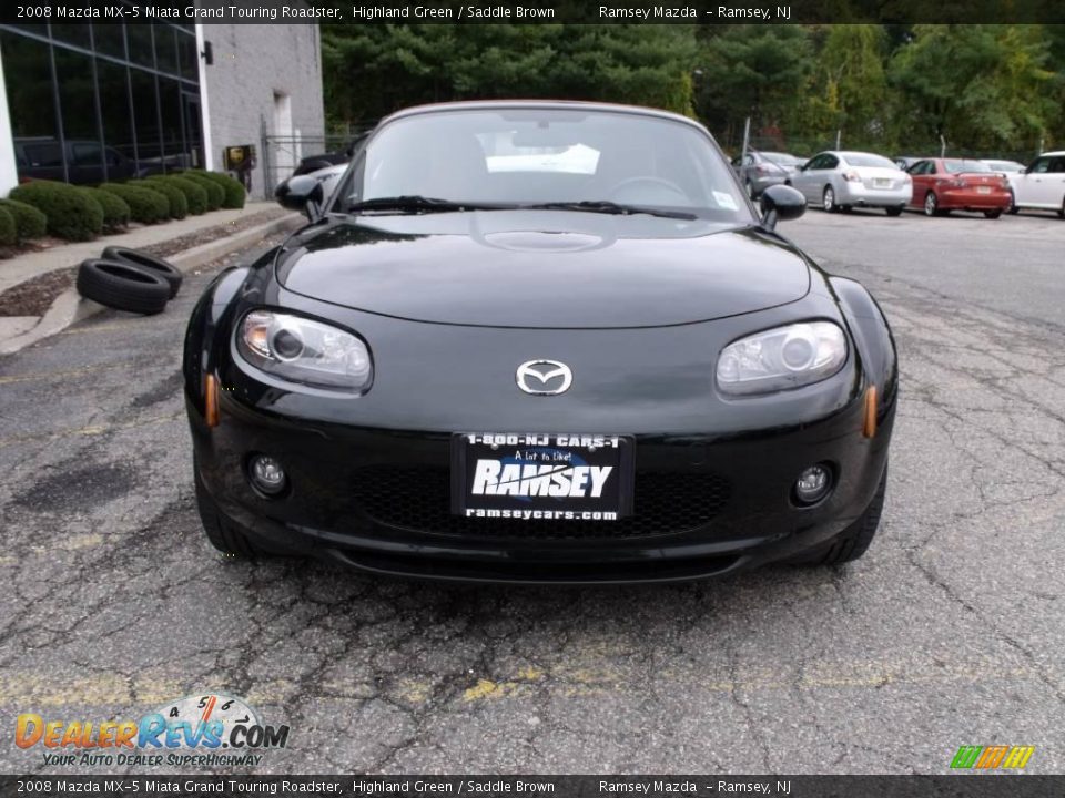 2008 Mazda MX-5 Miata Grand Touring Roadster Highland Green / Saddle Brown Photo #8