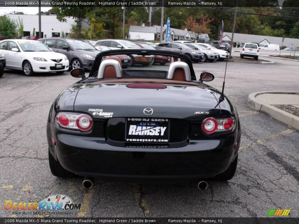 2008 Mazda MX-5 Miata Grand Touring Roadster Highland Green / Saddle Brown Photo #10