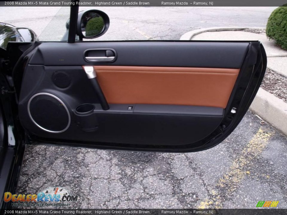 2008 Mazda MX-5 Miata Grand Touring Roadster Highland Green / Saddle Brown Photo #14