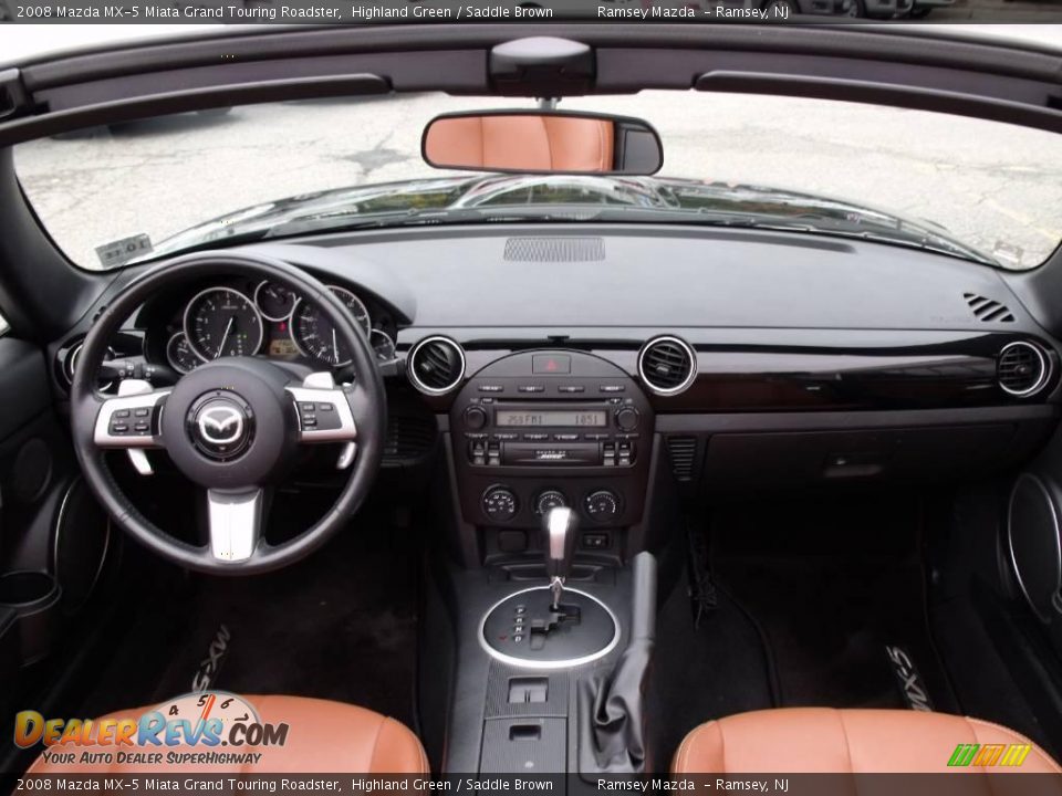 2008 Mazda MX-5 Miata Grand Touring Roadster Highland Green / Saddle Brown Photo #20
