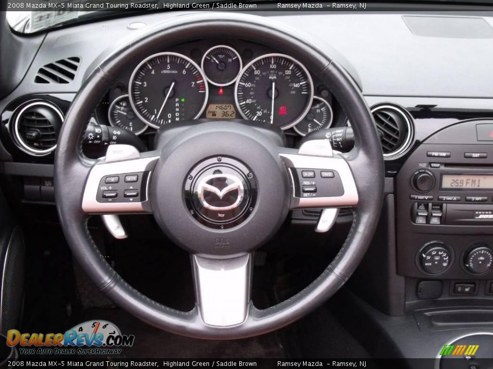 2008 Mazda MX-5 Miata Grand Touring Roadster Highland Green / Saddle Brown Photo #21