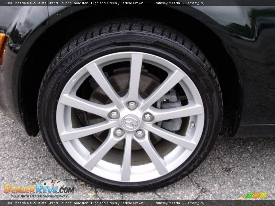 2008 Mazda MX-5 Miata Grand Touring Roadster Highland Green / Saddle Brown Photo #33