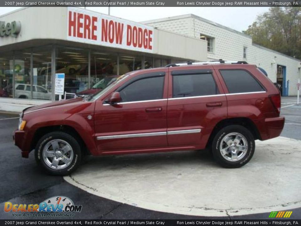 2007 Jeep Grand Cherokee Overland 4x4 Red Rock Crystal Pearl / Medium Slate Gray Photo #1