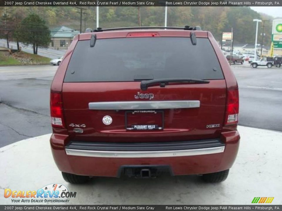 2007 Jeep Grand Cherokee Overland 4x4 Red Rock Crystal Pearl / Medium Slate Gray Photo #3