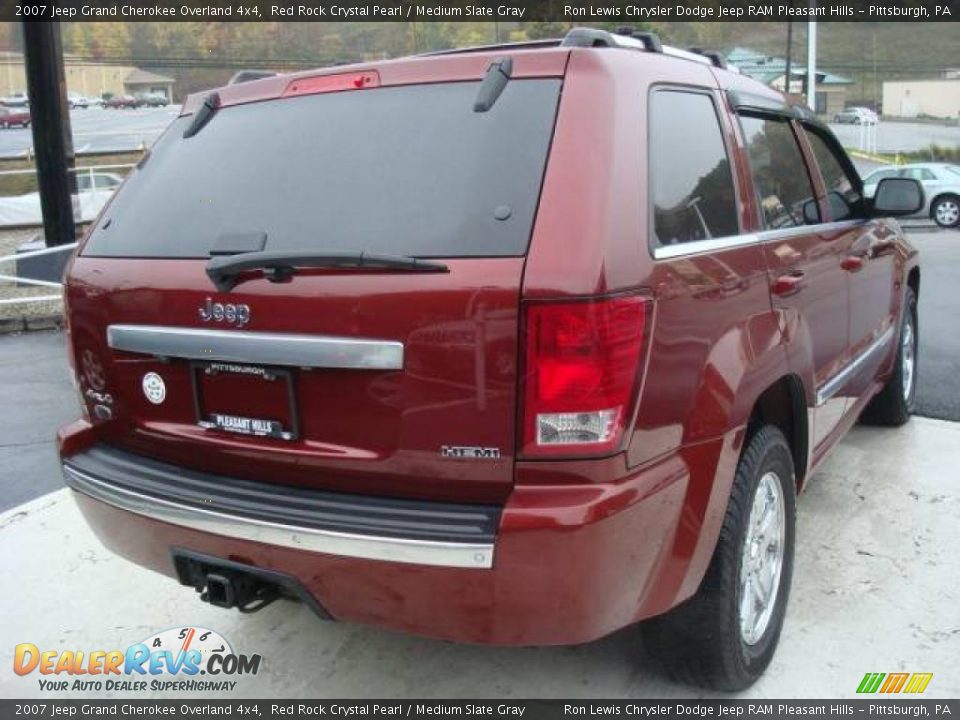 2007 Jeep Grand Cherokee Overland 4x4 Red Rock Crystal Pearl / Medium Slate Gray Photo #4