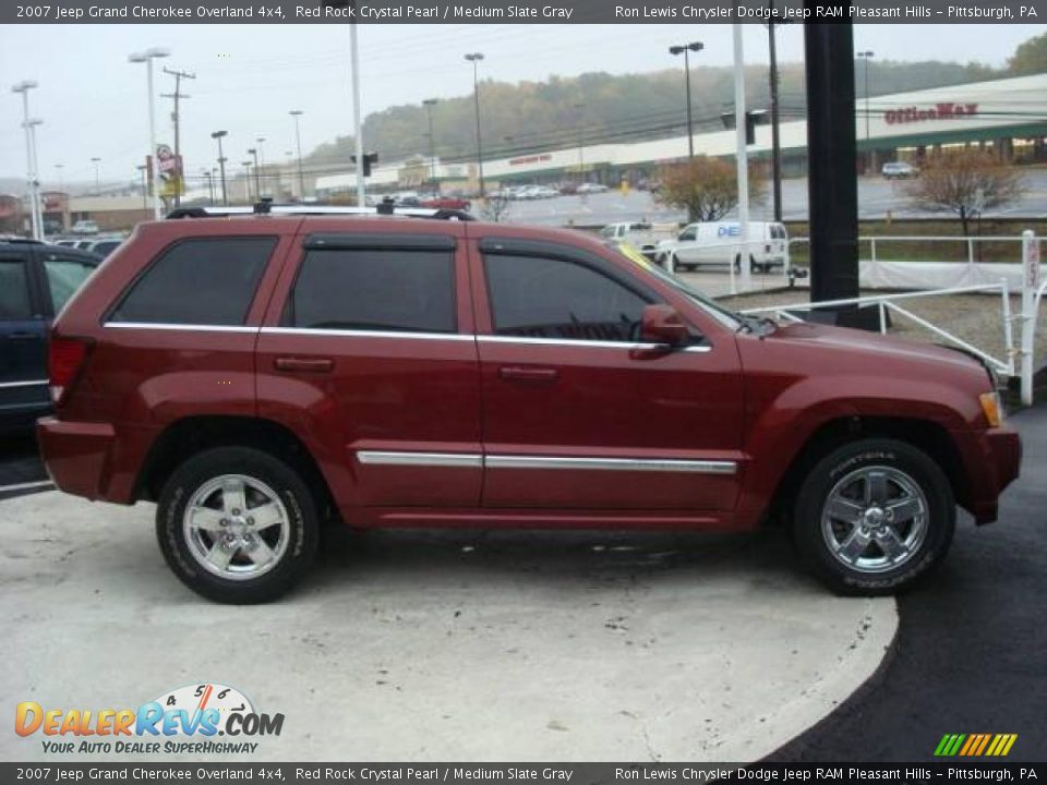 2007 Jeep Grand Cherokee Overland 4x4 Red Rock Crystal Pearl / Medium Slate Gray Photo #5
