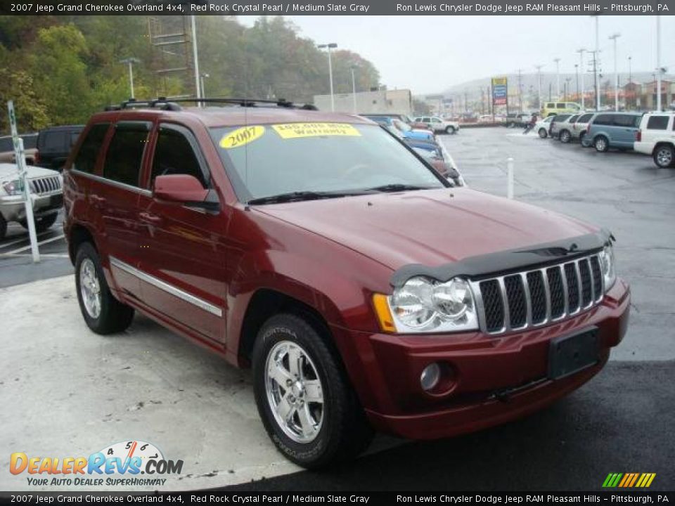 2007 Jeep Grand Cherokee Overland 4x4 Red Rock Crystal Pearl / Medium Slate Gray Photo #6