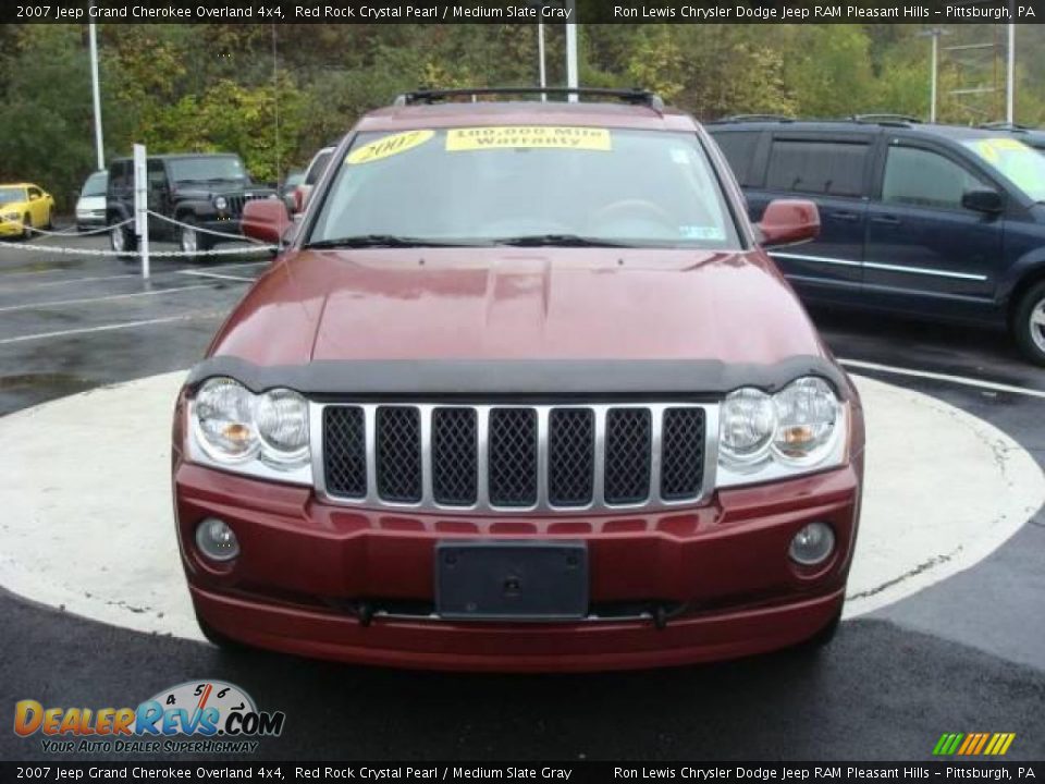 2007 Jeep Grand Cherokee Overland 4x4 Red Rock Crystal Pearl / Medium Slate Gray Photo #7
