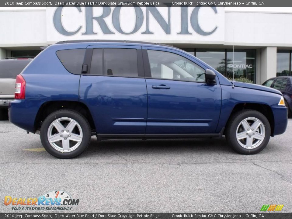 2010 Jeep Compass Sport Deep Water Blue Pearl / Dark Slate Gray/Light Pebble Beige Photo #1
