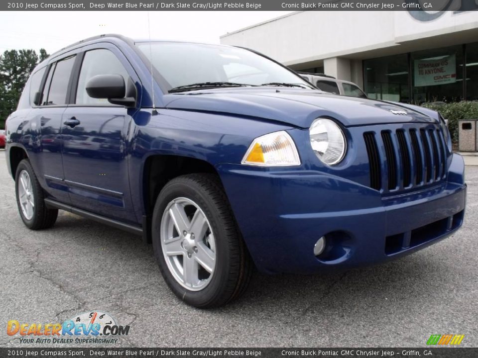 2010 Jeep Compass Sport Deep Water Blue Pearl / Dark Slate Gray/Light Pebble Beige Photo #2