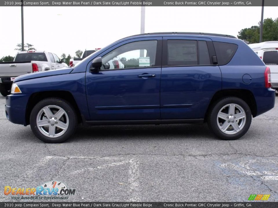 2010 Jeep Compass Sport Deep Water Blue Pearl / Dark Slate Gray/Light Pebble Beige Photo #5