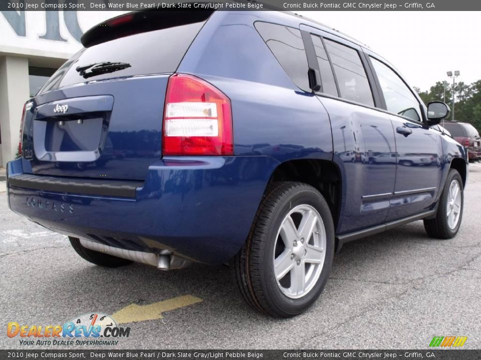 2010 Jeep Compass Sport Deep Water Blue Pearl / Dark Slate Gray/Light Pebble Beige Photo #8