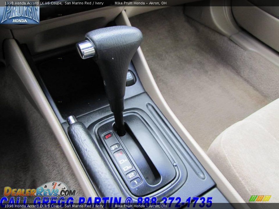1998 Honda Accord LX V6 Coupe San Marino Red / Ivory Photo #22